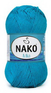 Fir de tricotat sau crosetat - Fir BUMBAC 100% NAKO MIA ALBASTRU 10010