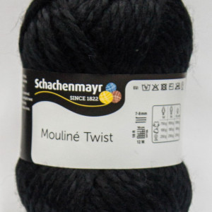 Fir de tricotat sau crosetat - Fir SCHACHENMAYR Mouline Twist NEGRU 00099