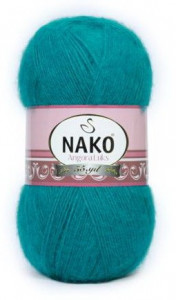 Fir de tricotat sau crosetat - Fire tip mohair acril NAKO ANGORA LUKS TURQUAZ 10171