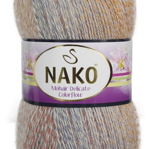 Fir de tricotat sau crosetat - Fire tip mohair acril NAKO MOHAIR DELICATE COLORFLOW DEGRADE 28135
