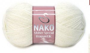 Fir de tricotat sau crosetat - Fire tip mohair acril NAKO MOHER SPECIAL ROMANTIK CREAM 2098