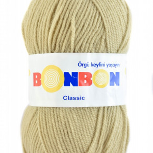 Fir de tricotat sau crosetat - Fire tip mohair din acril BONBON CLASIC BEJ 98209