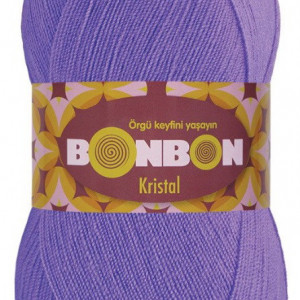 Fir de tricotat sau crosetat - Fire tip mohair din acril BONBON KRISTAL MOV 98241