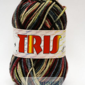 Fir de tricotat sau crosetat - Fire tip mohair din acril CANGURO - TRIS IMPRIMAT DEGRADE 371