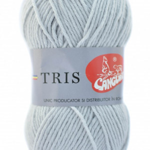 Fir de tricotat sau crosetat - Fire tip mohair din acril CANGURO - TRIS GRI 331