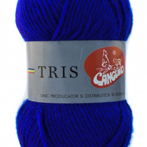 Fir de tricotat sau crosetat - Fire tip mohair din acril CANGURO - TRIS ALBASTRU 338