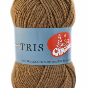 Fir de tricotat sau crosetat - Fire tip mohair din acril CANGURO - TRIS BEJ 379