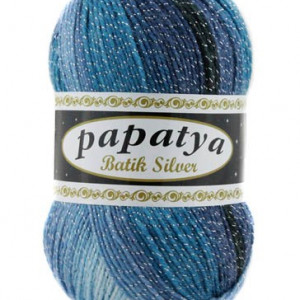 Fir de tricotat sau crosetat - Fire tip mohair din acril Kamgarn Papatya Silver Batik degrade 19