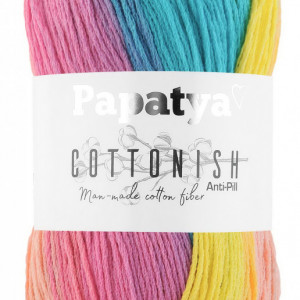 Fir de tricotat sau crosetat - Fire tip mohair din acril Kamgarn Papatya Cottonish degrade 12