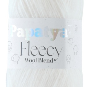 Fir de tricotat sau crosetat - Fire tip mohair din acril Kamgarn Papatya Fleecy ALB 1000