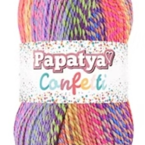 Fir de tricotat sau crosetat - Fire tip mohair din acril Kamgarn Papatya Confetti degrade 11