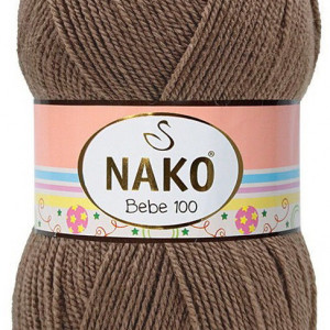 Fir de tricotat sau crosetat - Fire tip mohair din acril Nako Baby Bebe 100 BEJ 11662
