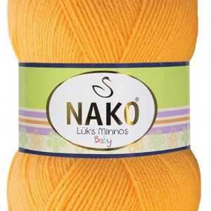 Fir de tricotat sau crosetat - Fire tip mohair din acril NAKO LUKS MINNOS GALBEN 3639
