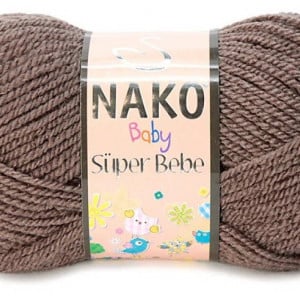 Fir de tricotat sau crosetat - Fire tip mohair din acril Nako SUPER BEBE MARO 11218