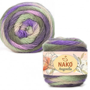 Fir de tricotat sau crosetat - Fire tip mohair din acril premium Nako ANGORELLA DEGRADE 87539