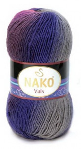 Fir de tricotat sau crosetat - Fire tip mohair din acril premium Nako VALS DEGRADE 86622