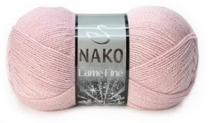 Fir de tricotat sau crosetat - Fire tip mohair din acril si poliester metalic NAKO LAME FINE ROZ 10639SE
