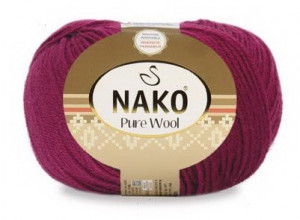 Fir de tricotat sau crosetat - Fire tip mohair din lana 100% Nako PURE WOOL FUCSIA 12352