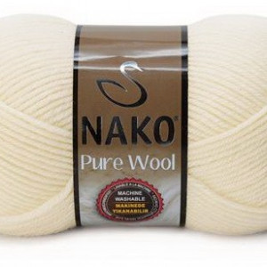 Fir de tricotat sau crosetat - Fire tip mohair din lana 100% Nako PURE WOOL CREAM 2378
