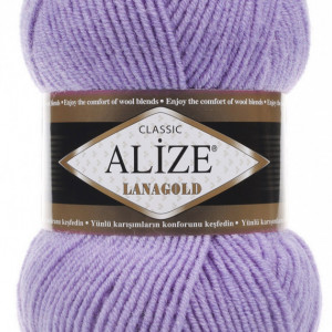 Fir de tricotat sau crosetat - Fire tip mohair din lana 49% si acril 51% Alize Lanagold Lila 166
