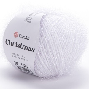 Fir de tricotat sau crosetat - Fire YARNART CHRISMAS ALB COD 02