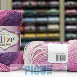 Fir de tricotat sau crosetat - Fir ALIZE COTTON GOLD BATIK - DEGRADE 3302 - Img 2