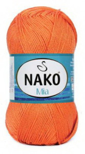 Fir de tricotat sau crosetat - Fir BUMBAC 100% NAKO MIA PORTOCALIU 966