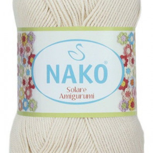 Fir de tricotat sau crosetat - Fir BUMBAC 100% NAKO SOLARE AMIGURUMI CREAM 10889