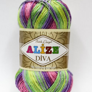 Fir de tricotat sau crosetat - Fir microfibra ALIZE DIVA BATIK DEGRADE 3241