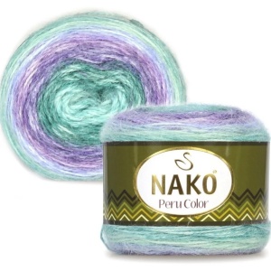 Fir de tricotat sau crosetat - Fire din amestec alpaca, lana si acril Nako Peru Color - COD 32415