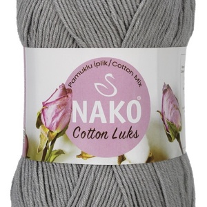 Fir de tricotat sau crosetat - Fire NAKO COTTON LUKS GRI 97600