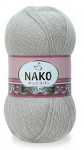 Fir de tricotat sau crosetat - Fire tip mohair acril NAKO ANGORA LUKS GRI 11031