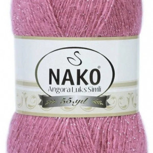 Fir de tricotat sau crosetat - Fire tip mohair acril NAKO ANGORA LUKS SIMLI ROZ COD 6682