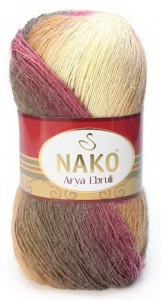 Fir de tricotat sau crosetat - Fire tip mohair acril NAKO ARYA EBRULI DEGRADE 86406