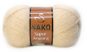 Fir de tricotat sau crosetat - Fire tip mohair acril NAKO SUPER ANGORA BEJ 219