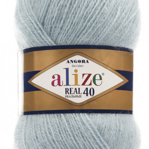 Fir de tricotat sau crosetat - Fire tip mohair din acril Alize Angora Real 40 Bleo 114