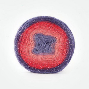 Fir de tricotat sau crosetat - Fire tip mohair din acril Kamgarn Papatya CAKE SILVER degrade 307
