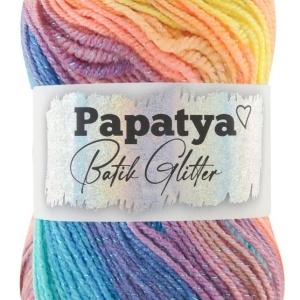 Fir de tricotat sau crosetat - Fire tip mohair din acril Kamgarn Papatya Batik Glitter degrade 06