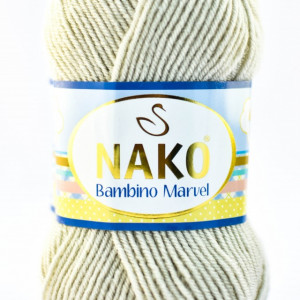 Fir de tricotat sau crosetat - Fire tip mohair din acril Nako Baby MARVEL BEJ 6690