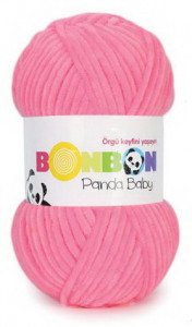 Fir de tricotat sau crosetat - Fire tip mohair din acril NAKO BONBON PANDA BABY ROZ 3107