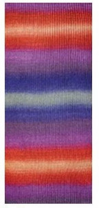 Fir de tricotat sau crosetat - Fire tip mohair din acril premium Nako VALS DEGRADE 86622 - Img 2