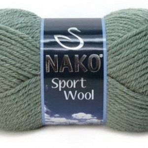 Fir de tricotat sau crosetat - Fire tip mohair din acril si lana Nako Sport Wool KAKI 1631