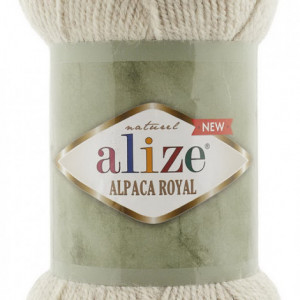 Fir de tricotat sau crosetat - Fire tip mohair din alpaca 15%, lana 30%, acril 55% Alize Alpaca Royal New BEJ 152