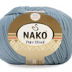 Fir de tricotat sau crosetat - Fire tip mohair din lana 100% Nako PURE WOOL GRI 12349