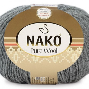 Fir de tricotat sau crosetat - Fire tip mohair din lana 100% Nako PURE WOOL GRI 193