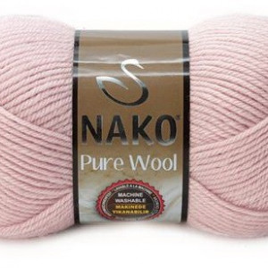 Fir de tricotat sau crosetat - Fire tip mohair din lana 100% Nako PURE WOOL ROZ 318
