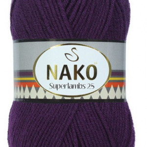 Fir de tricotat sau crosetat - Fire tip mohair din lana 25% si acril 75% Nako Superlambs 25 MOV 6767