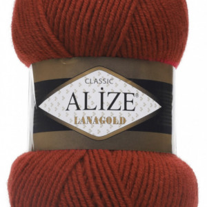Fir de tricotat sau crosetat - Fire tip mohair din lana 49% si acril 51% Alize Lanagold Maro 36