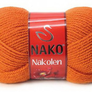 Fir de tricotat sau crosetat - Fire tip mohair din lana 50% si acril 50% Nakolen PORTOCALIU 6963