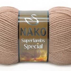 Fir de tricotat sau crosetat - Fire tip mohair din lana 50% si acril 50% Nako Superlambs Special BEJ 11516